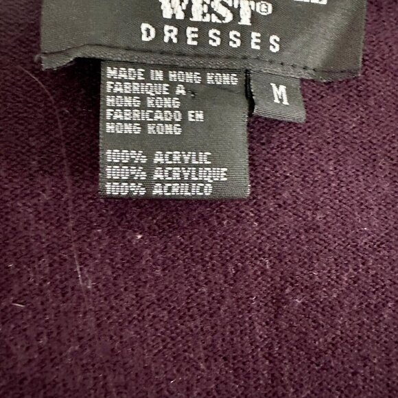 Saint Tropez West Embroidered Burgundy Duster Cardigan Sweater Maxi - Picture 6 of 16